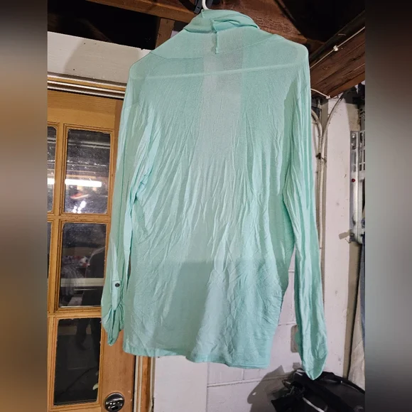 Vanity Mint Sheer Cardigan Size Small - Picture 3 of 4